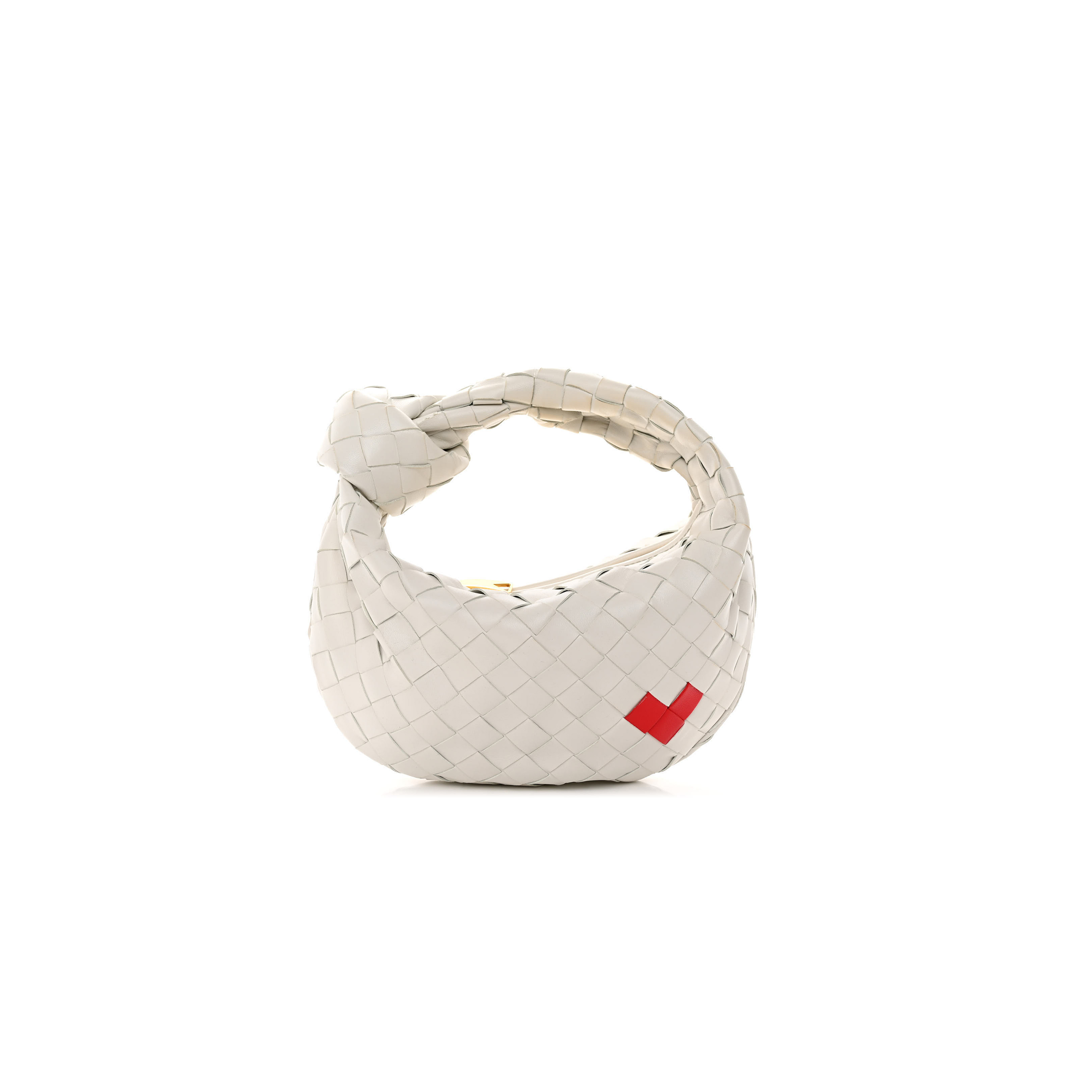 BOTTEGA VENETA NAPPA INTRECCIATO MINI HEART JODIE WHITE (25*13*8cm)