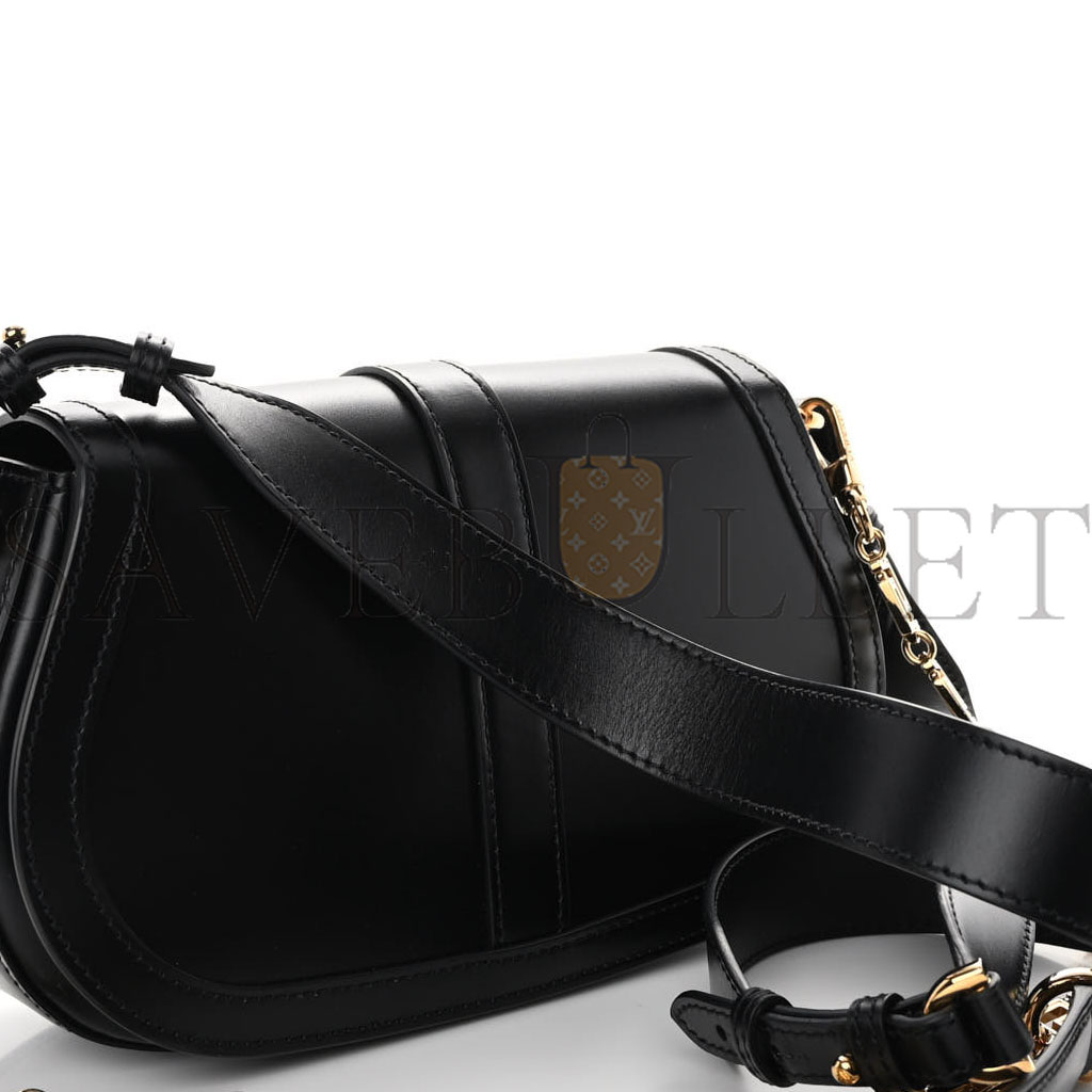 VERSACE CALFSKIN MEDIUM GRECA GODDESS SHOULDER BAG BLACK (24*15*6cm)