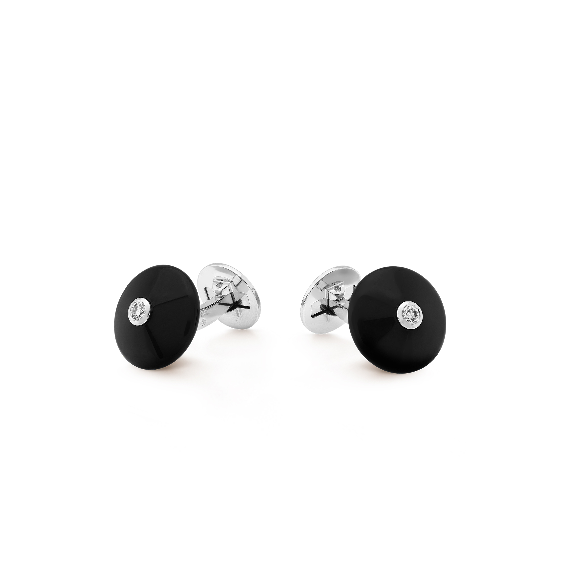VAN CLEEF ARPELS PIERRE ARPELS PASTILLES CUFFLINKS - WHITE GOLD, DIAMOND, ONYX VCARO63R00 VAN CLEEF ARPELS PIERRE ARPELS PASTILLES CUFFLINKS - WHITE GOLD, DIAMOND, ONYX VCARO63R00