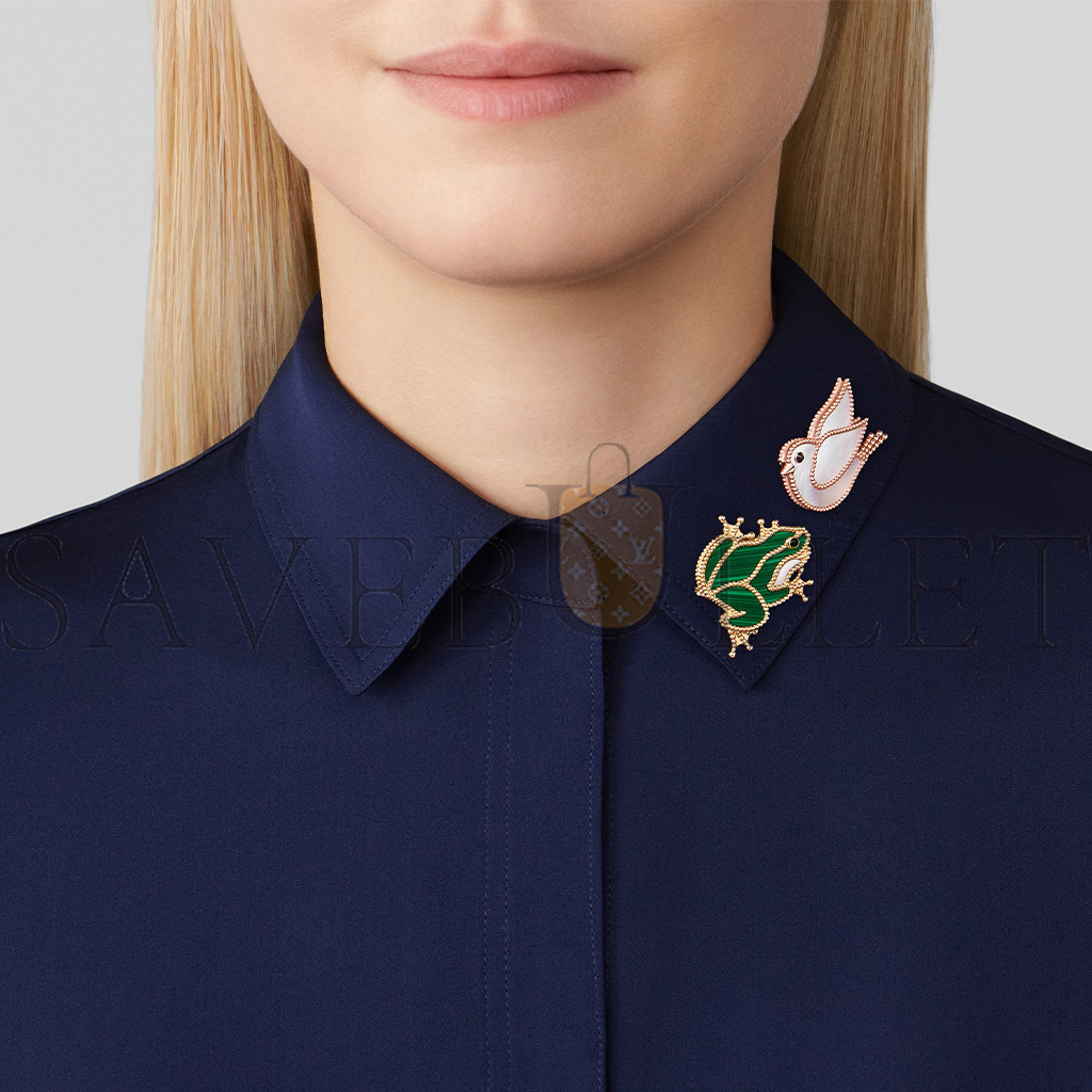VAN CLEEF ARPELS LUCKY ANIMALS DOVE CLIP - ROSE GOLD, MOTHER-OF-PEARL, ONYX VCARP2AR00 VAN CLEEF ARPELS LUCKY ANIMALS DOVE CLIP - ROSE GOLD, MOTHER-OF-PEARL, ONYX VCARP2AR00