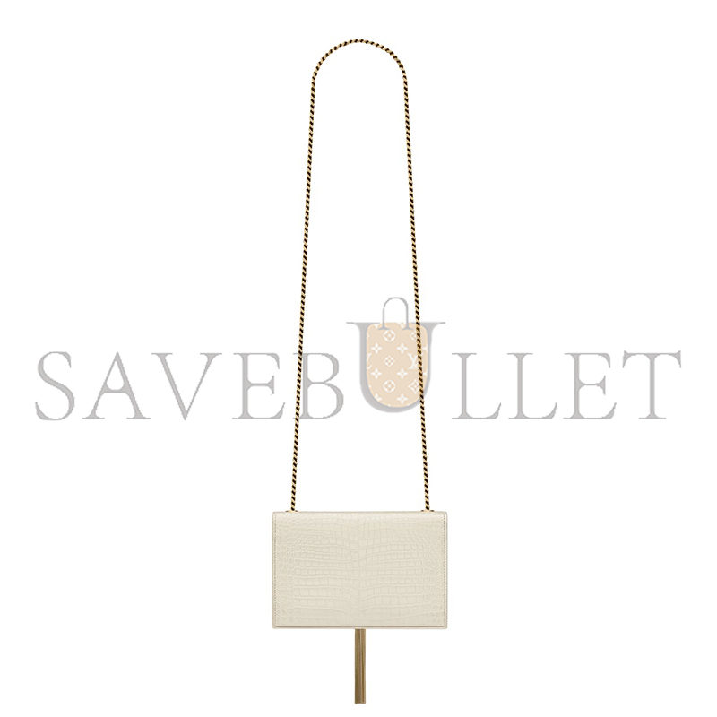 YSL KATE SMALL TASSEL IN CROCODILE-EMBOSSED LEATHER 474366DND0J9207 (20*12.5*5cm)