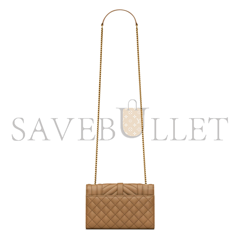 YSL ENVELOPE SMALL IN QUILTED GRAIN DE POUDRE EMBOSSED LEATHER 600195BOW912346 (21*13*6cm)
