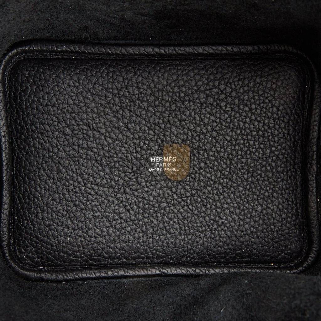 HERMES MONOCHROME PICOTIN 18 BLACK CLEMENCE BLACK HARDWARE (18*12*19cm)