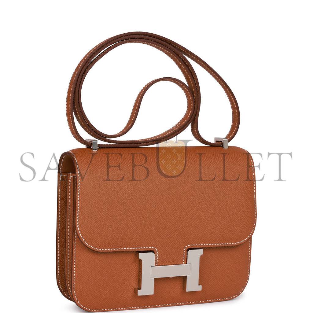 HERMES CONSTANCE 18 GOLD EPSOM PALLADIUM HARDWARE (18cm)