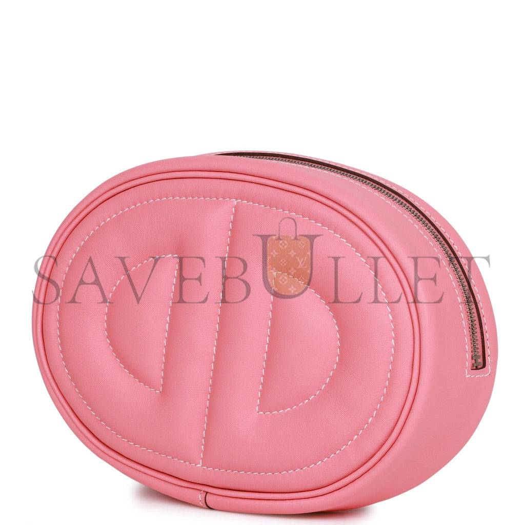 HERMES IN-THE-LOOP BELT BAG ROSE D'ETE VERSO SWIFT PALLADIUM HARDWARE  (19cm)