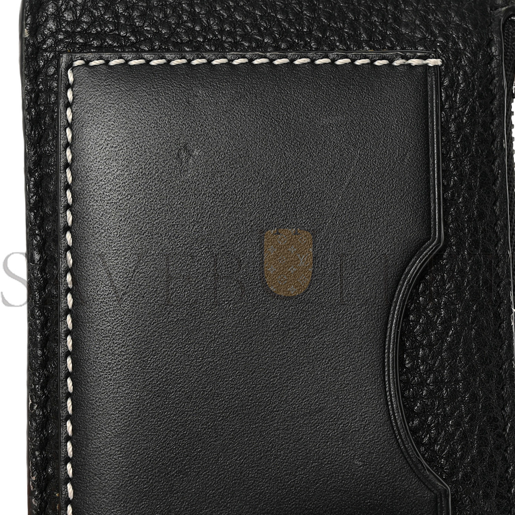 LOEWE SOFT GRAINED CALFSKIN COIN CARD HOLDER BLACK (12*7cm)