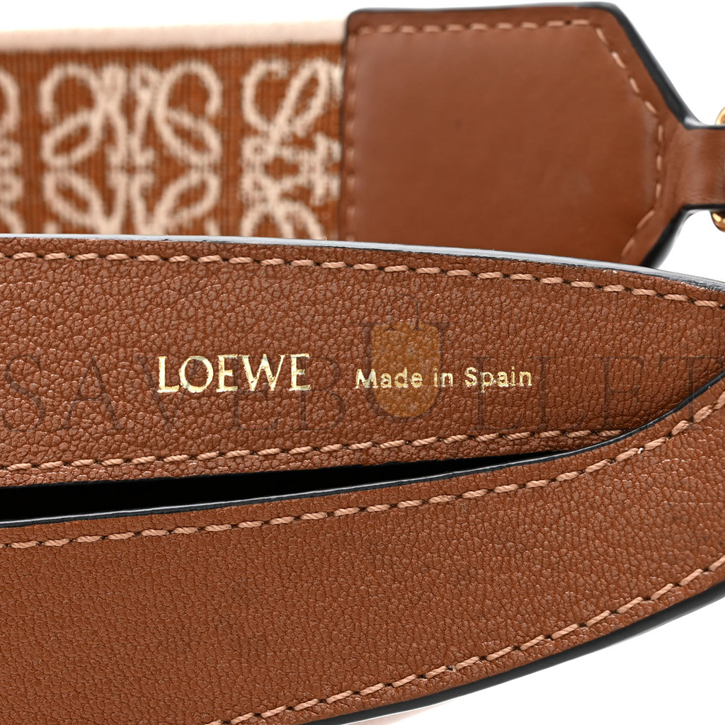 LOEWE SATIN CALFSKIN JACQUARD LUNA BAG PECAN (28*14*6cm)