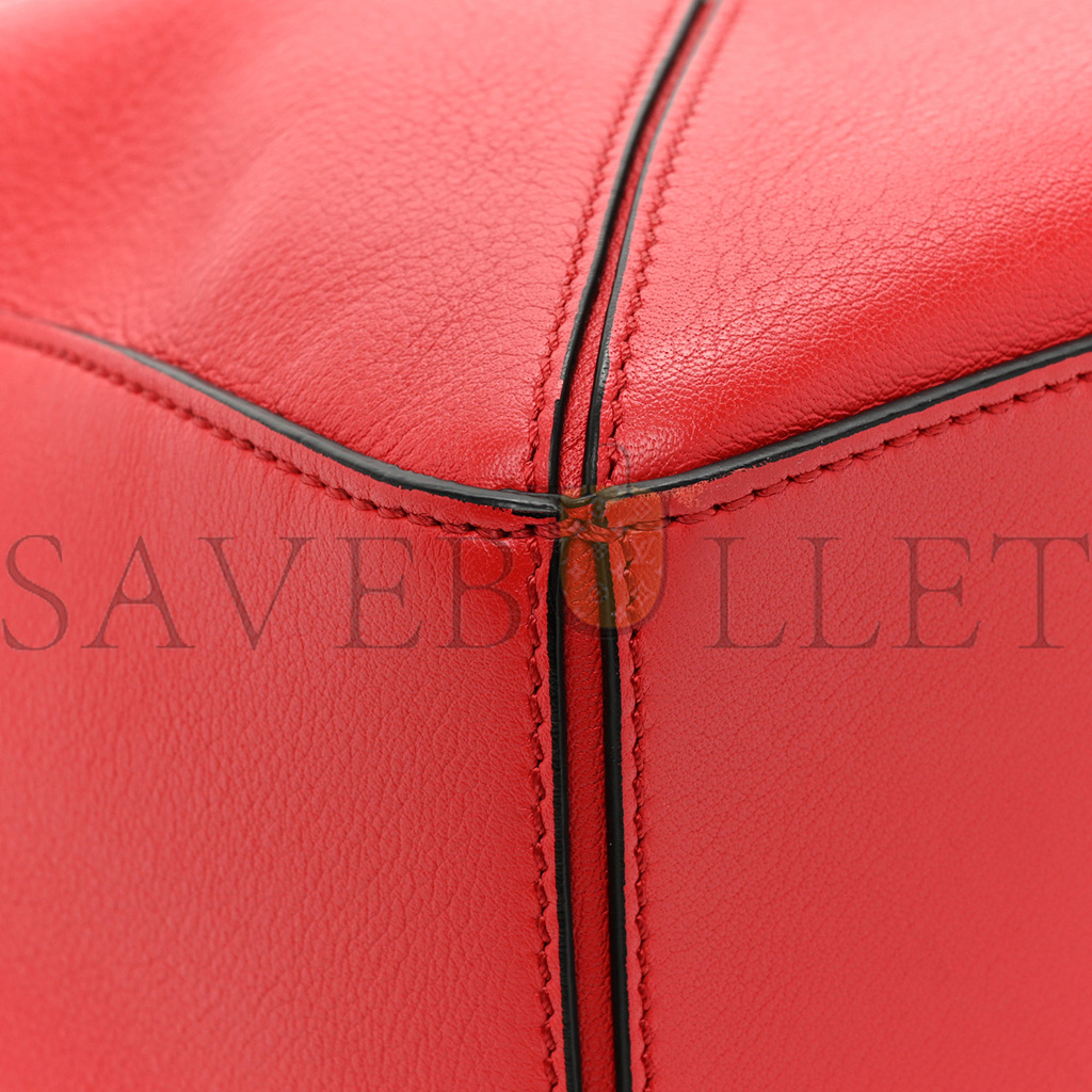 LOEWE CALFSKIN SMALL PUZZLE BAG SCARLET (24*16.5*10.5cm)