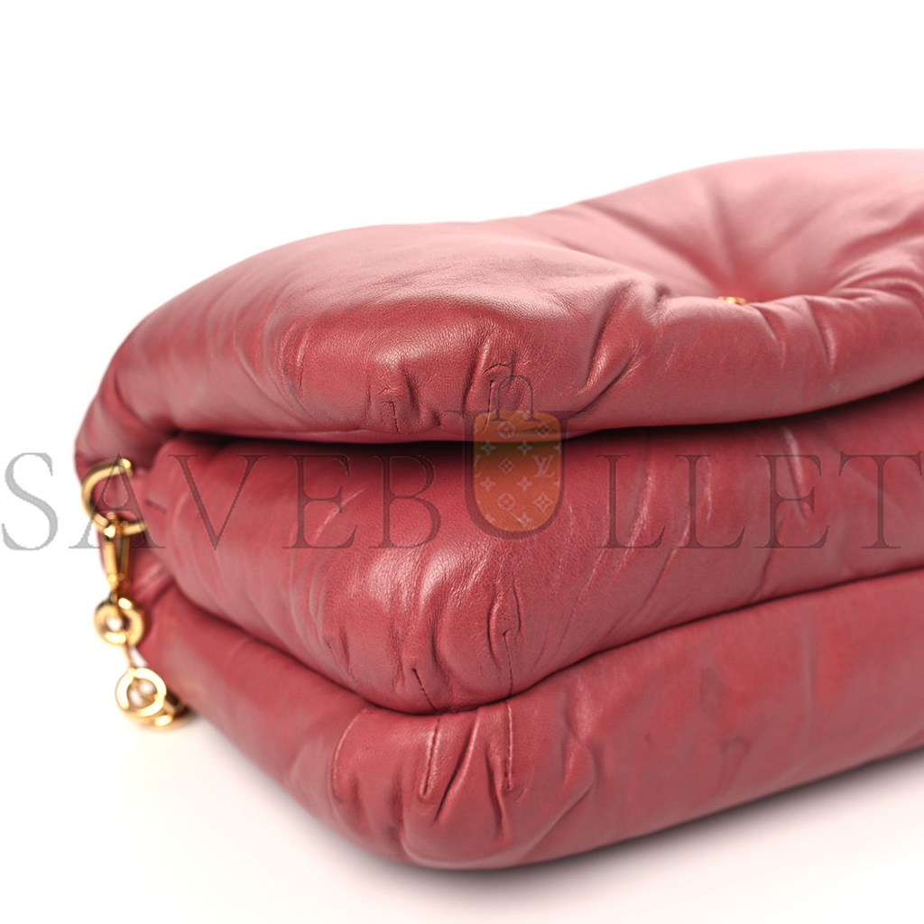 LOEWE LAMBSKIN GOYA PUFFER BAG PLUMROSE (23*18*10cm)