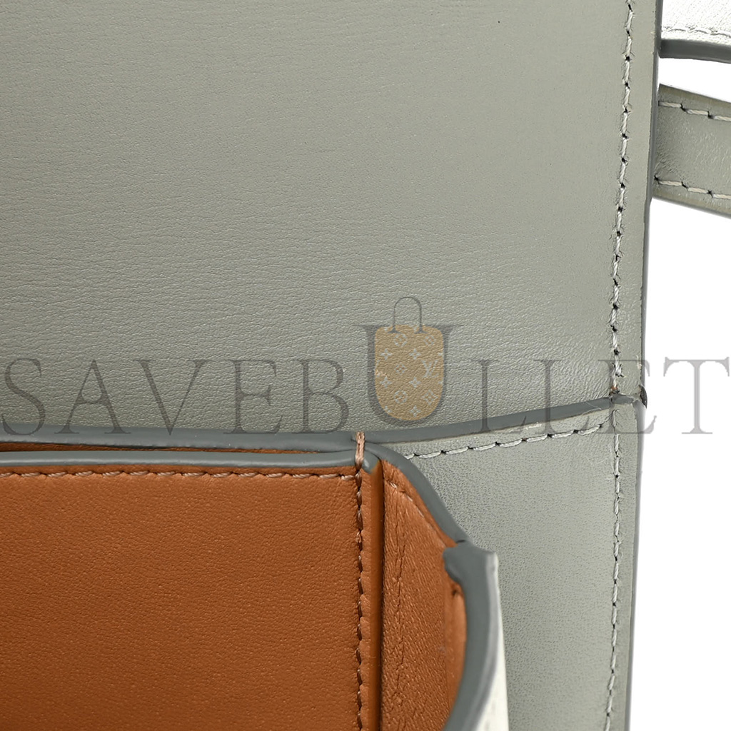 LOEWE SILK CALFSKIN SMALL GOYA BAG GRAY (19*13*6cm)