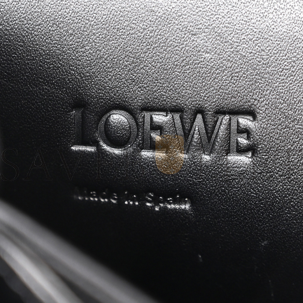 LOEWE CALFSKIN STARS MEDIUM BARCELONA SHOULDER BAG BLACK (23*15*10cm)