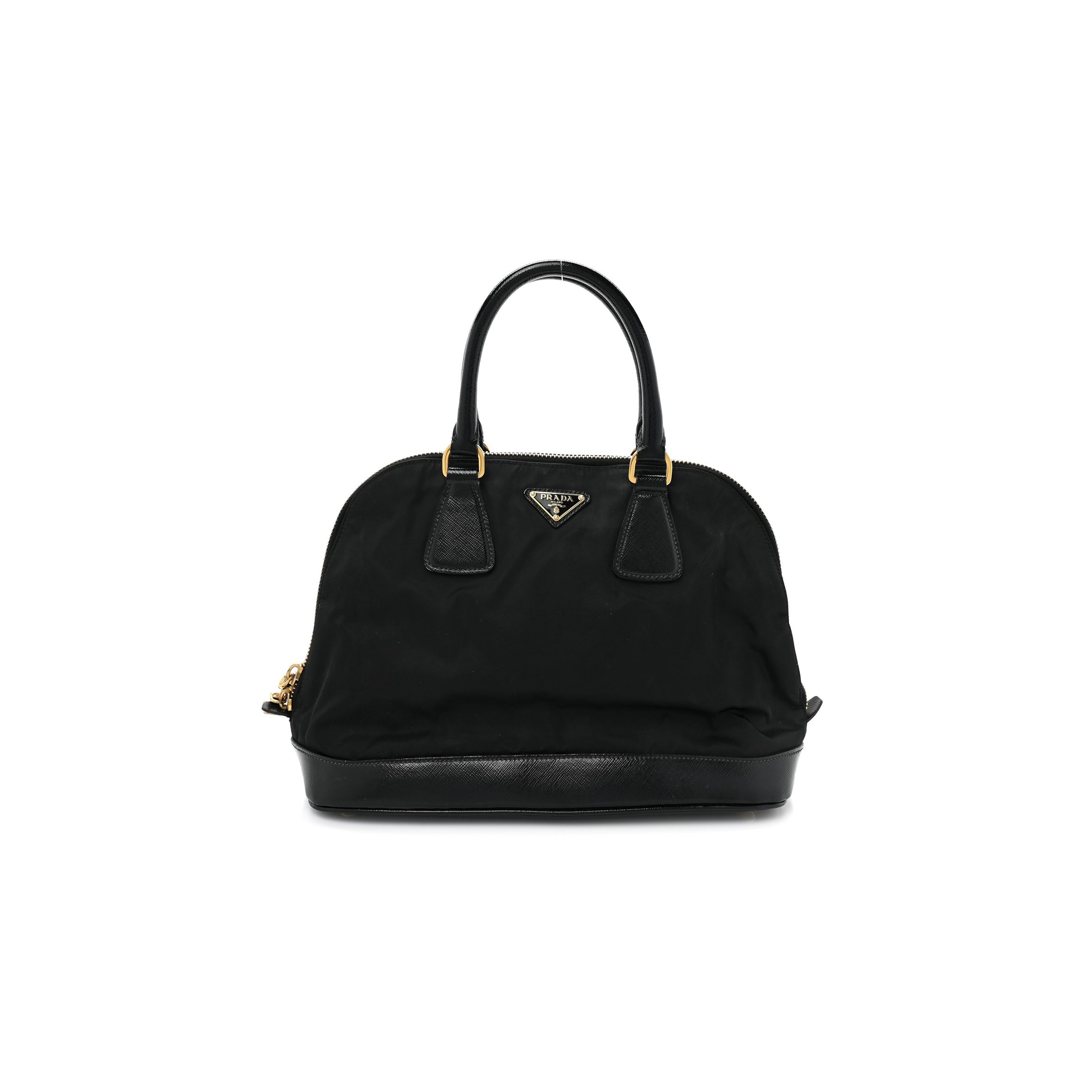 PRADA NYLON VELA BAG BLACK (33*24*15cm)