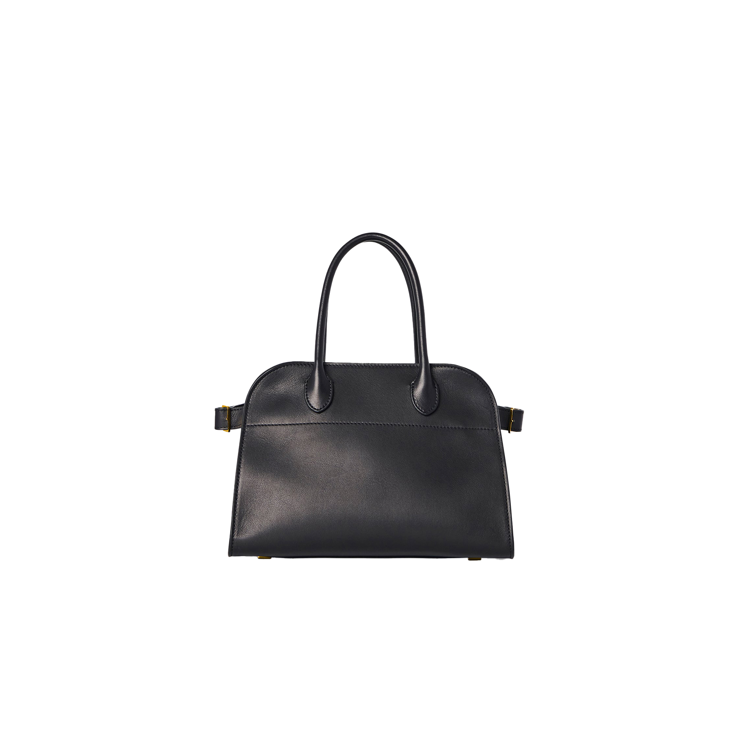 THE ROW SOFT MARGAUX 10 BAG IN LEATHER BLACK W1190L72BLSG (25*18*19cm)