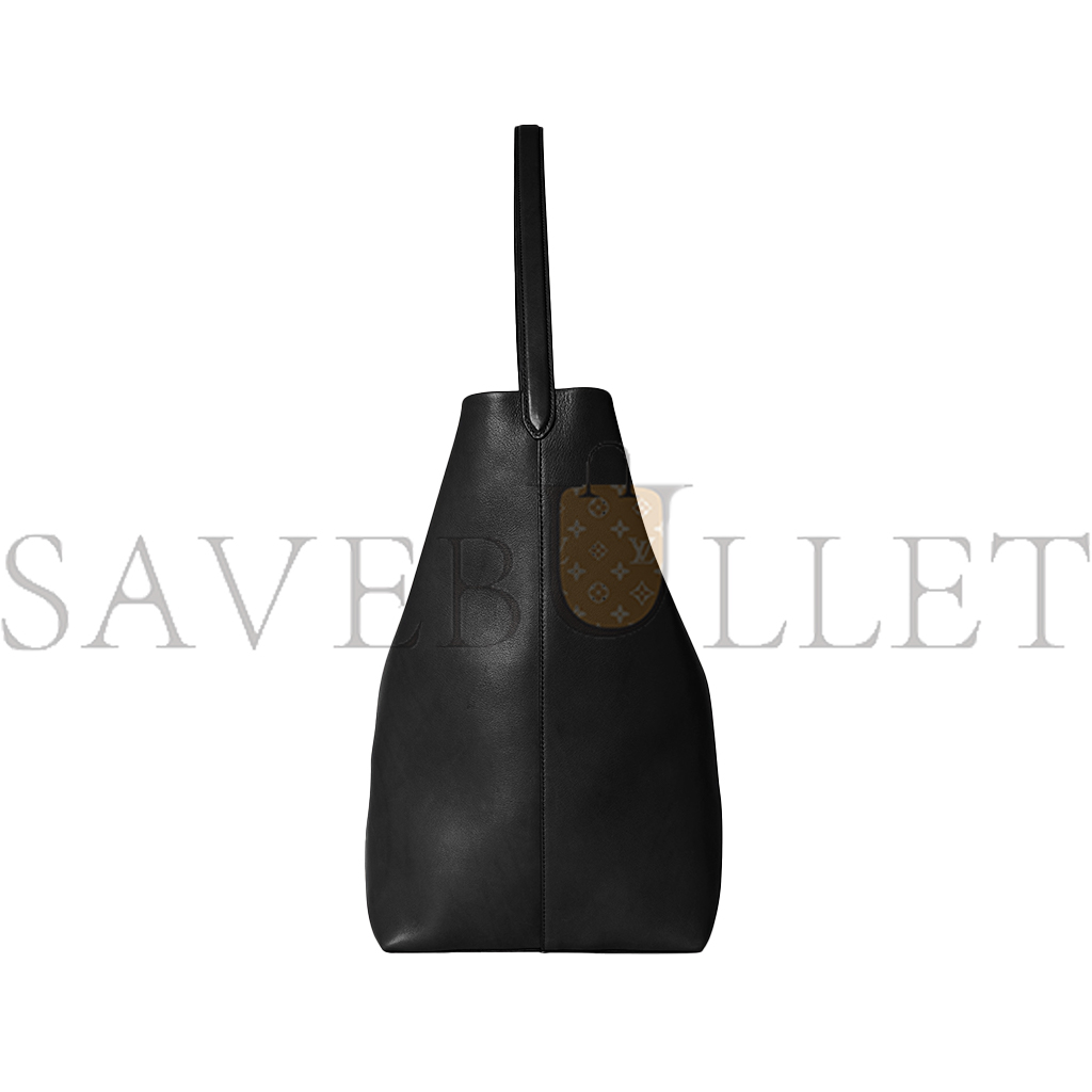 THE ROW LARGE NS PARK TOTE BAG IN LEATHER BLACK W1273L72BLPL (43*38*20cm)