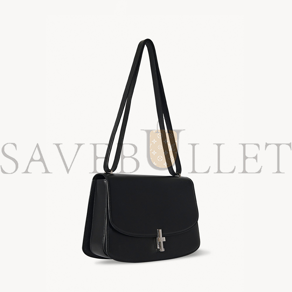 THE ROW SOFIA 10.00 SHOULDER BAG IN LEATHER BLACK W1570L60BLPL (25*18*8cm)