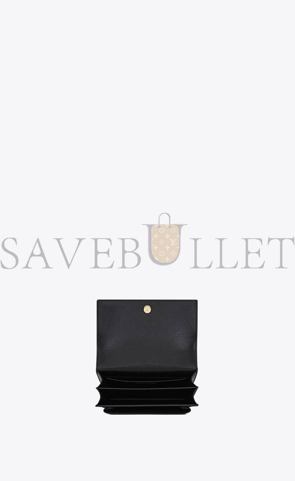 YSL SUNSET MEDIUM CHAIN BAG IN COATED BARK LEATHER 442906H3Z0W1000 (22*16*6.5cm)