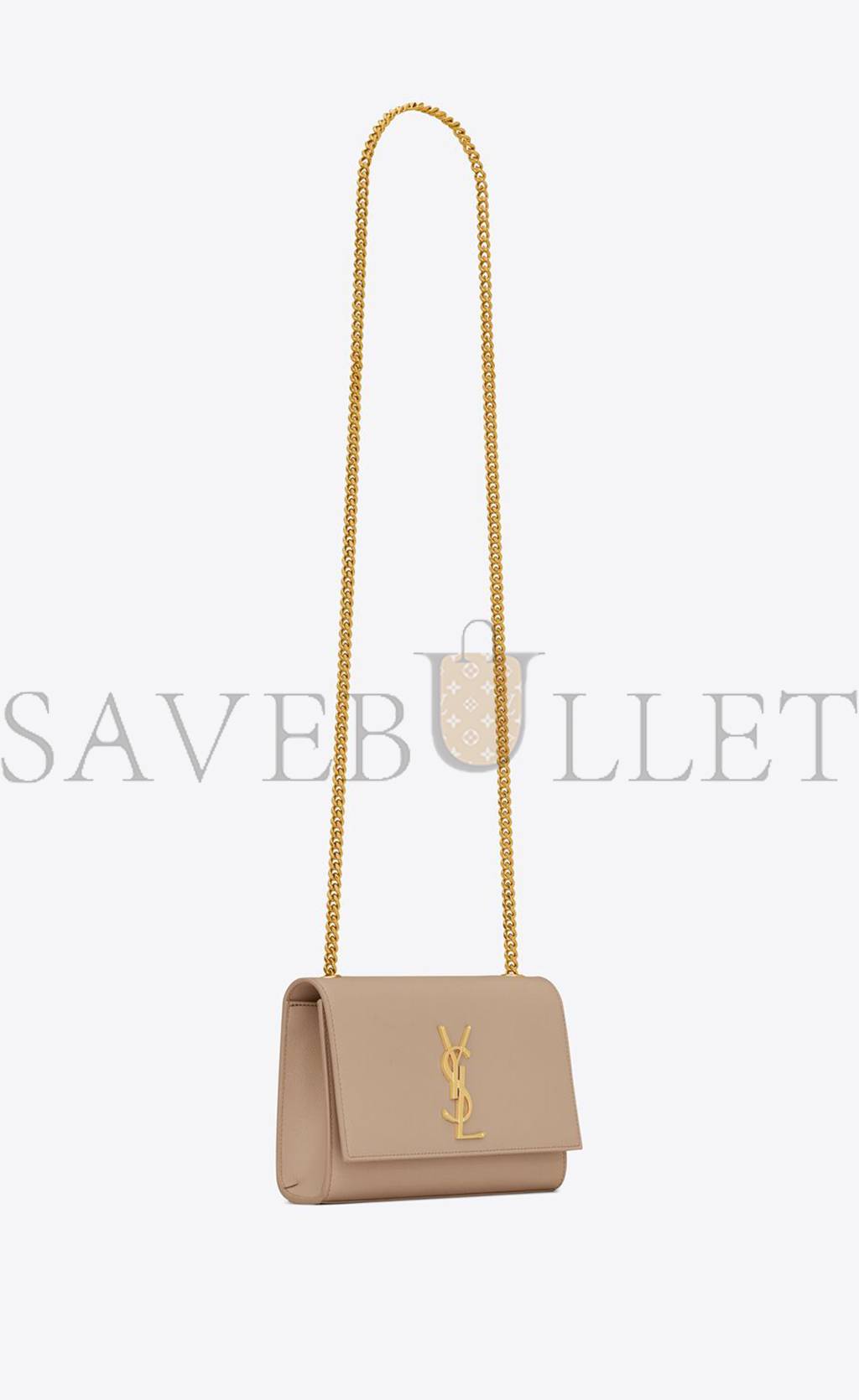 YSL KATE SMALL CHAIN BAG IN GRAIN DE POUDRE EMBOSSED LEATHER 469390BOW012721 (20*12.5*5cm)