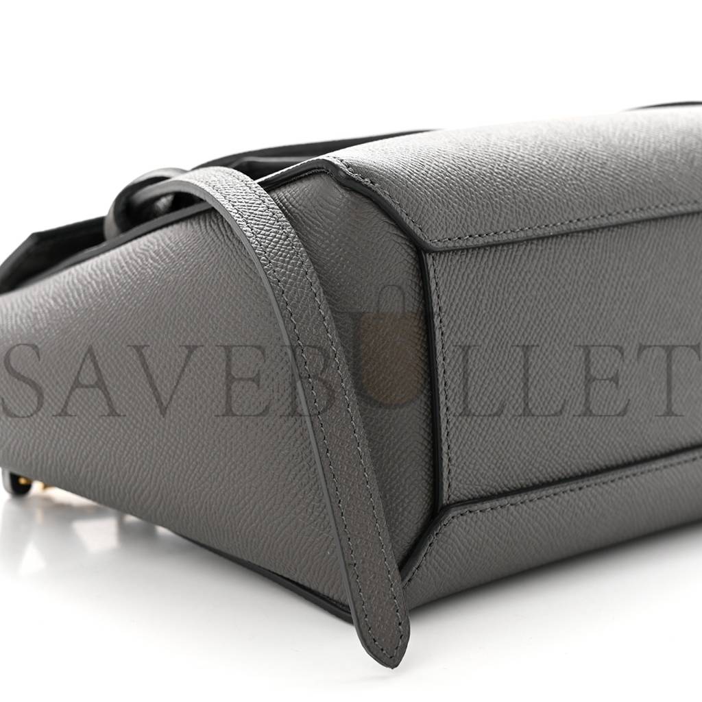 CELINE GRAINED CALFSKIN NANO BELT BAG GREY (20*17*11cm)