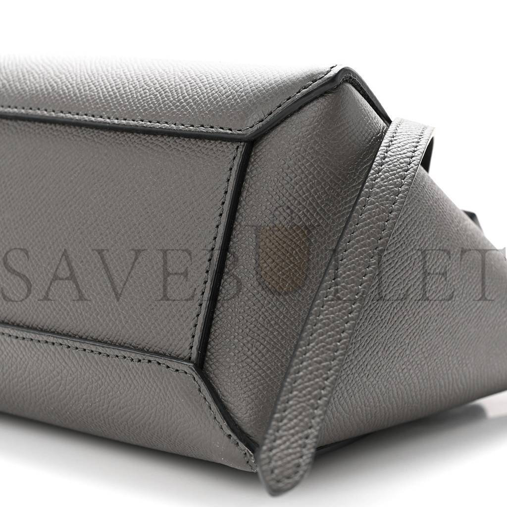 CELINE GRAINED CALFSKIN NANO BELT BAG GREY (20*19*11cm)