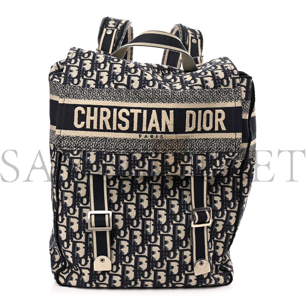 DIOR OBLIQUE BACKPACK BLUE WHITE (36*28*11.4cm)